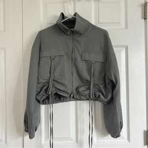 JAPAN exclusive Grey drawstring utility jacket